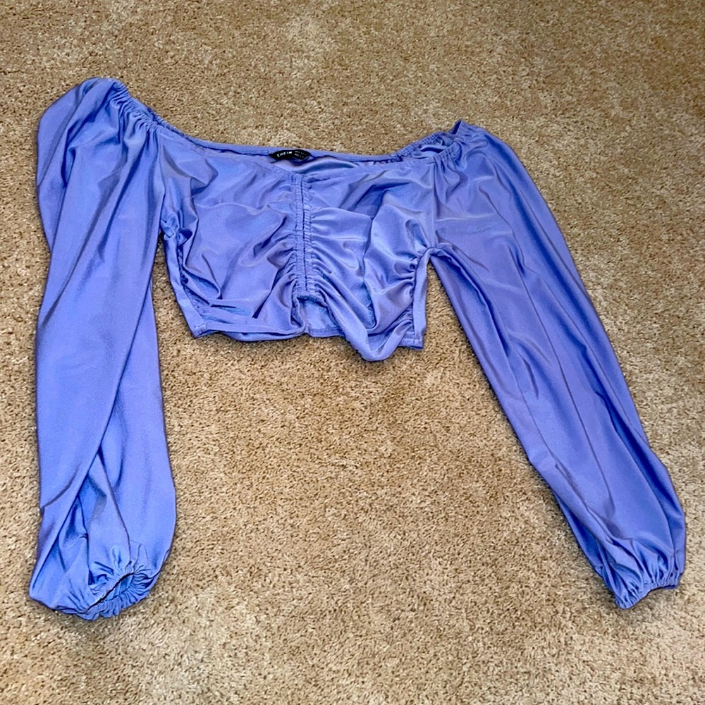 Shein purple puffy Top dressy